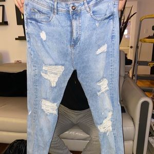 zara light wash jeans for men